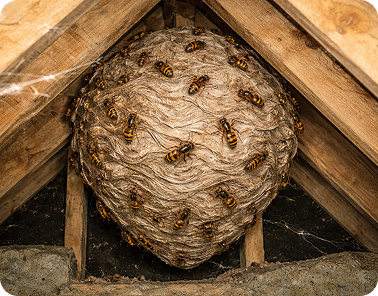 large hornet nest inside loft roof space, Discover The Signs You Have a Hornet Problem
